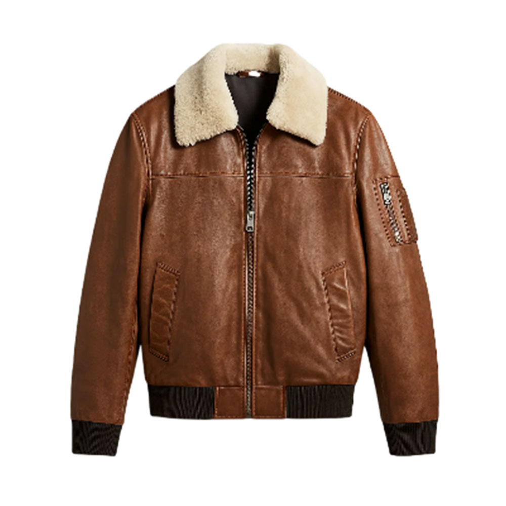 Leather Bomber Jacket