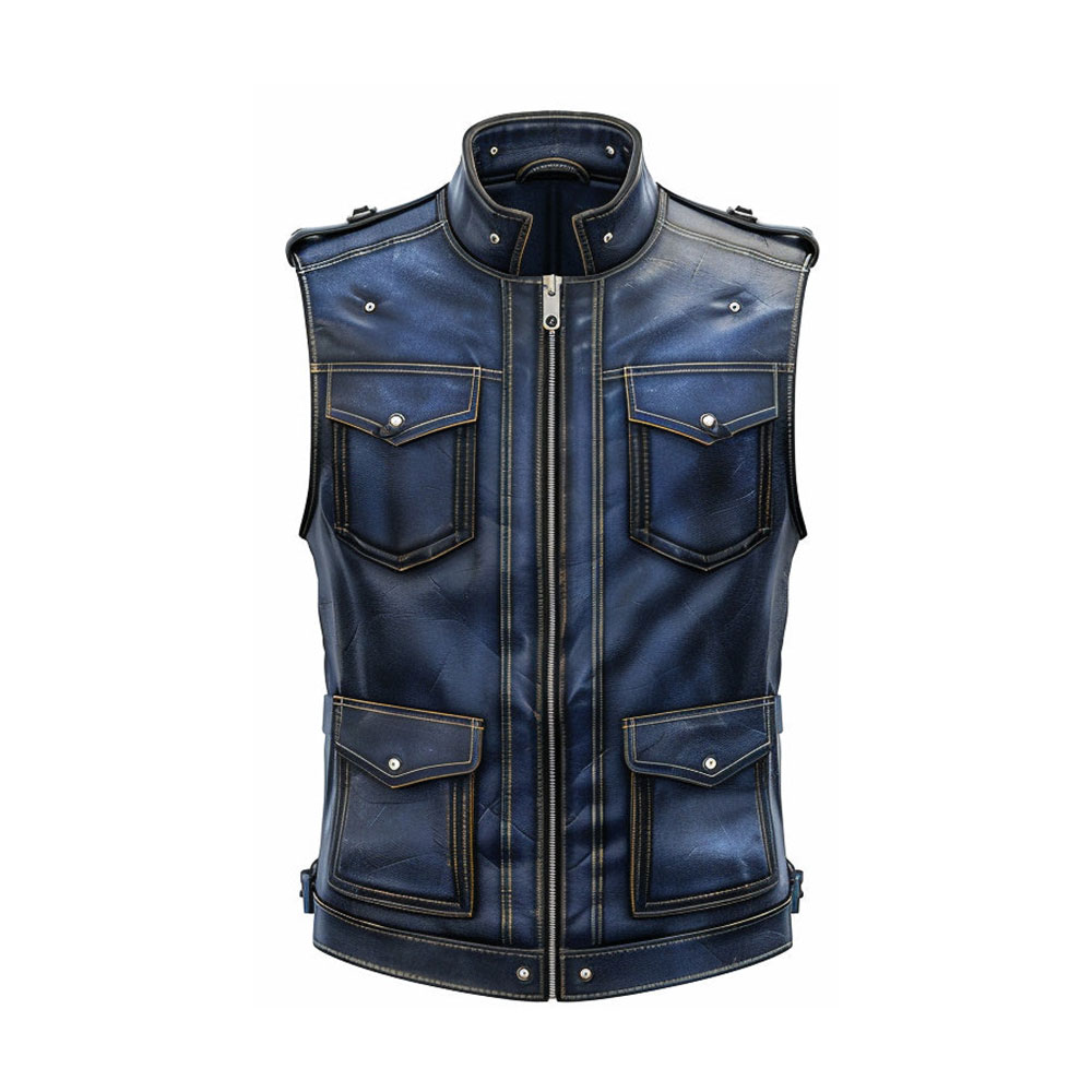 Men Leather Vest