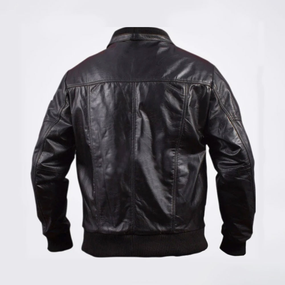 Leather Bomber Jacket