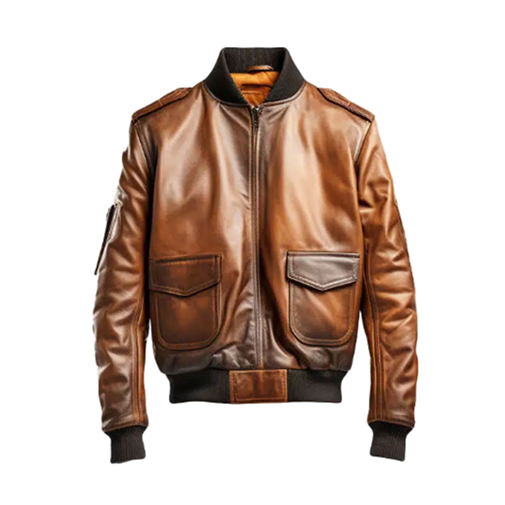 Leather Bomber Jacket