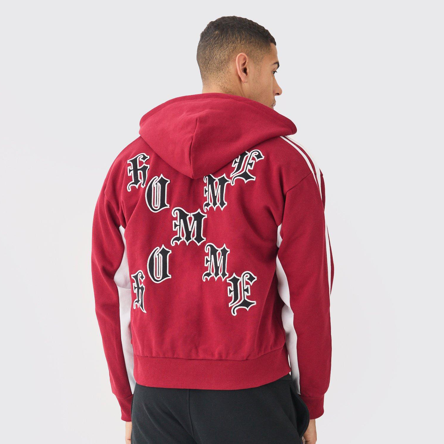 NFL Eagles Oversized Varsity PU Applique Jacket - Image 2