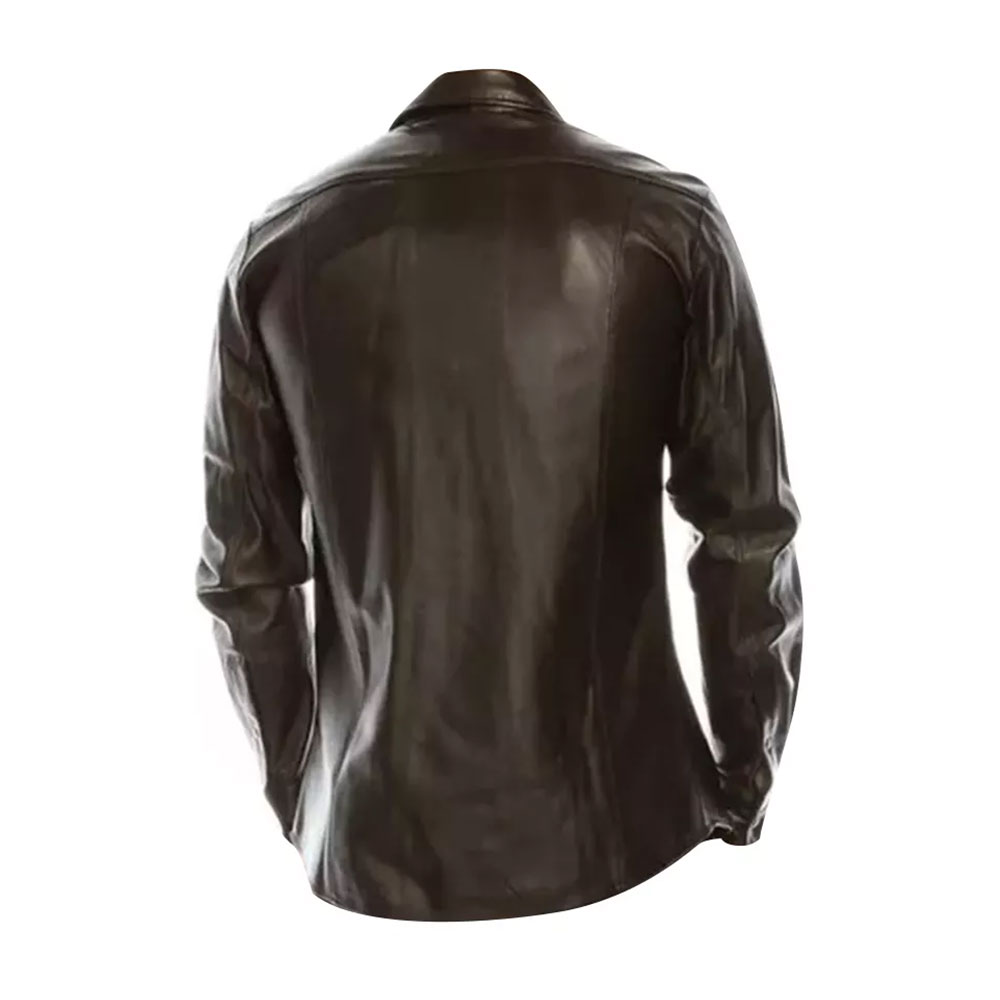 Men Leather Shirt