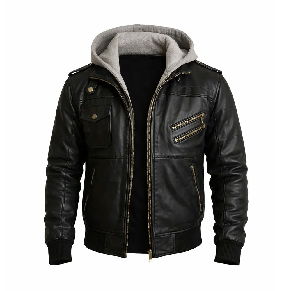 Leather Bomber Jacket