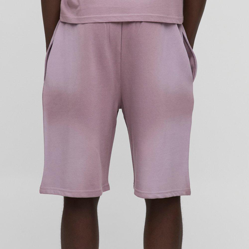Oversized Washed Rhinestone Jersey Shorts