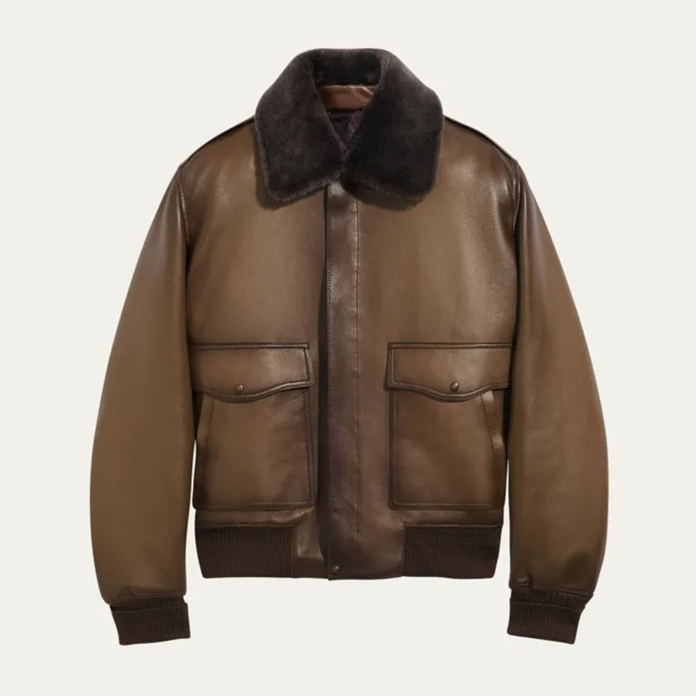 Leather Bomber Jacket