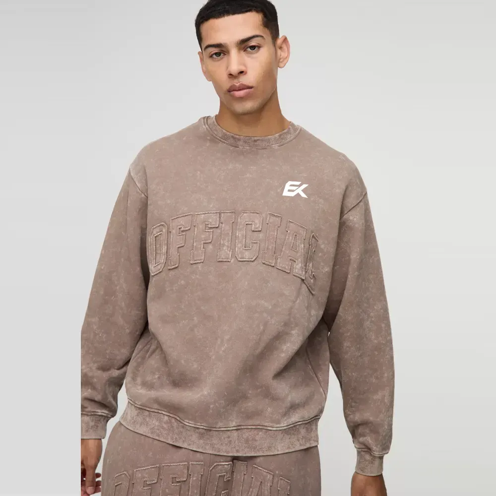 Oversized Official Applique Washed Sweatshirt