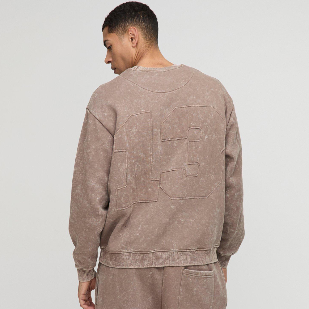 Oversized Official Applique Washed Sweatshirt